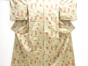 花更紗模様織出し西陣お召着物